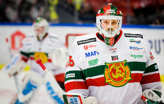 Moras målvakt Christian Engstrand och målvakt Janne