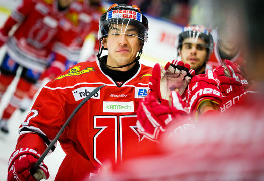 Örebros Shane Harper jublar vid 3-1