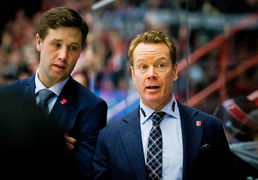 Örebros assisterande tränare Henrik Löwdahl och tränare
