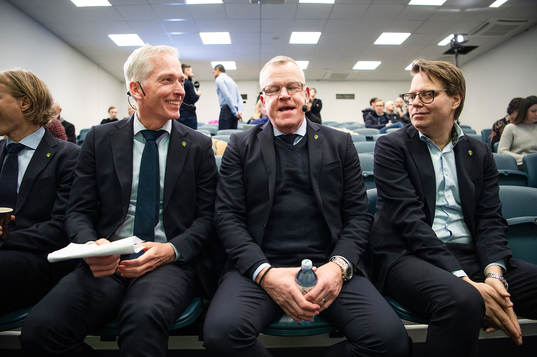 Head coach Janne Andersson and general secretary of the