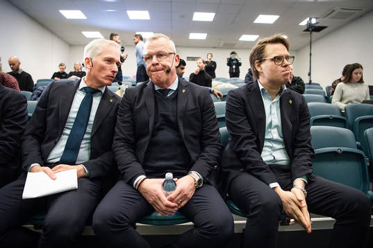Head coach Janne Andersson and general secretary of the