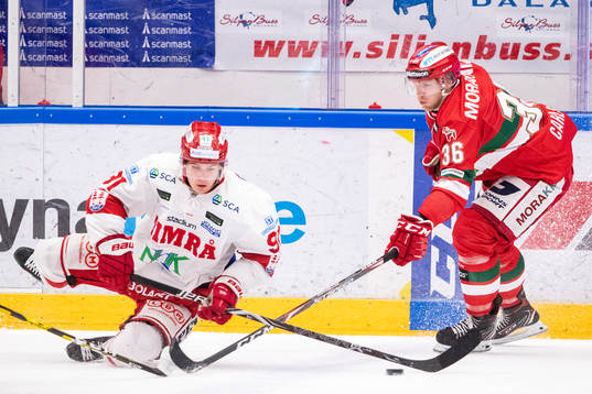 Timrås Filip Hållander och Moras Jonathan Carlsson