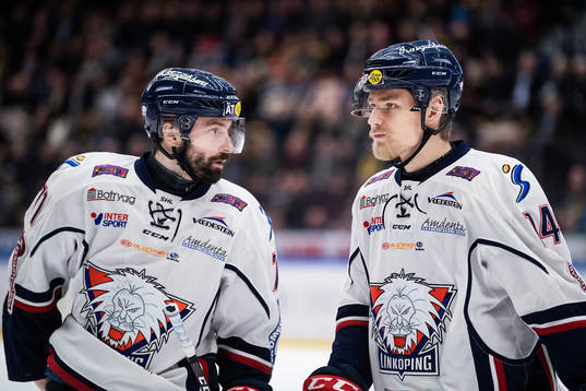 Linköpings Daniel Olsson-Trkulja och Kristoffer Gunnarsson