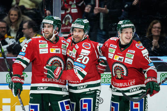 Frölundas Joel Lundqvist jublar