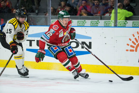 Frölundas Max Friberg och Brynäs Simon Bertilsson