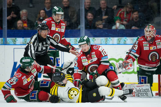 Frölundas Gustav Lindström och Brynäs Emil Forslund