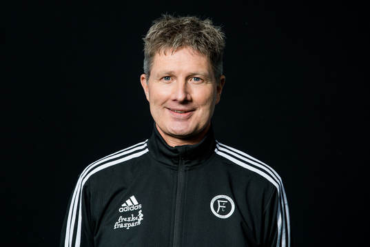Finn Willy Taugbøl, head coach of Fart, poses for a