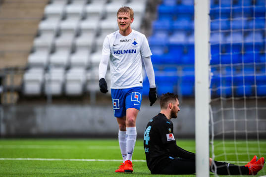 IFK Norrköpings Kalle Holmberg jublar