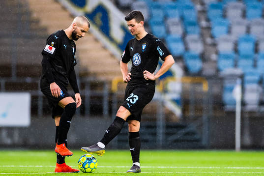 Malmö FFs Guillermo Molins och Marcus Antonsson deppar