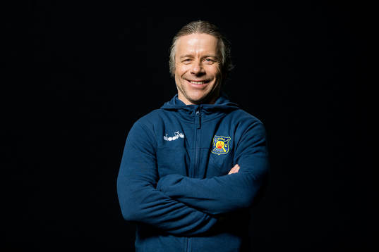 Geir Nordby, head coach of Røa, poses for a portrait