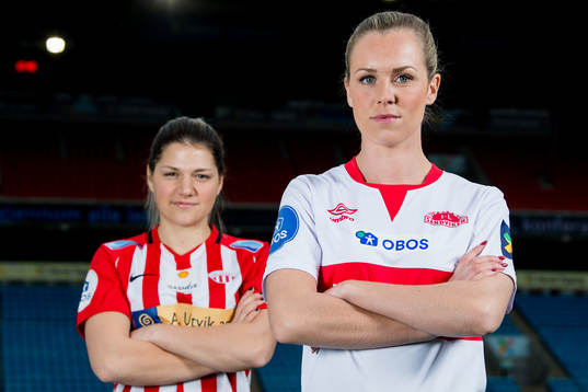 Dejana Stefanovic of Avaldsnes and Stine Hovland of