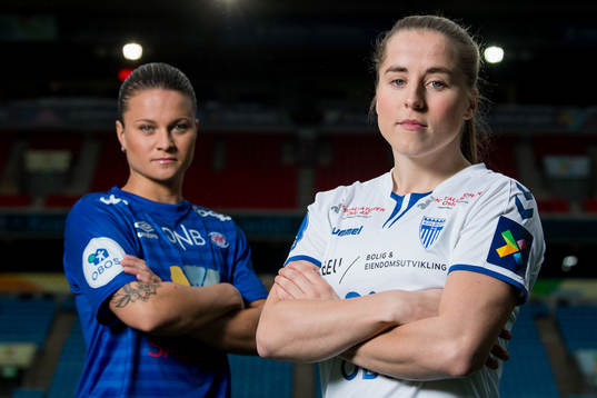 Sherida Spitse of Vålerenga and Sigrid Heien Hansen of