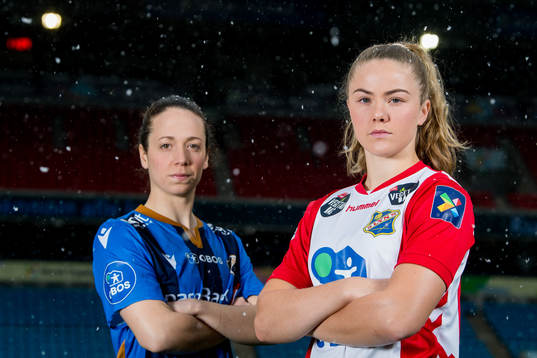 Melissa Bjånesøy of Stabæk and Joanna Aalstad Bækkelund