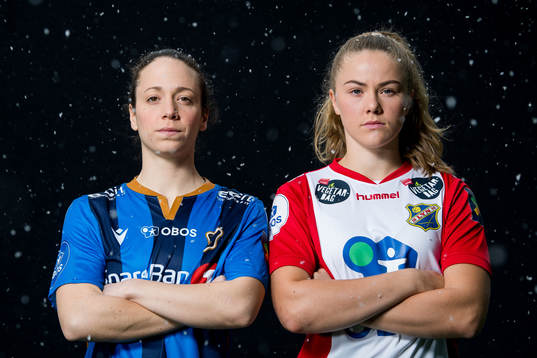 Melissa Bjånesøy of Stabæk and Joanna Aalstad Bækkelund