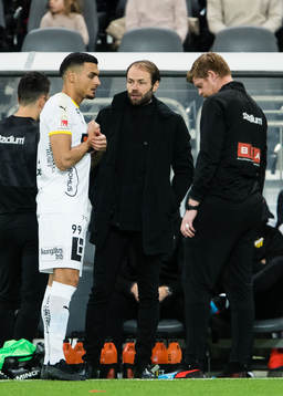 Häckens Ahmed Yasin och tränare Andreas Alm
