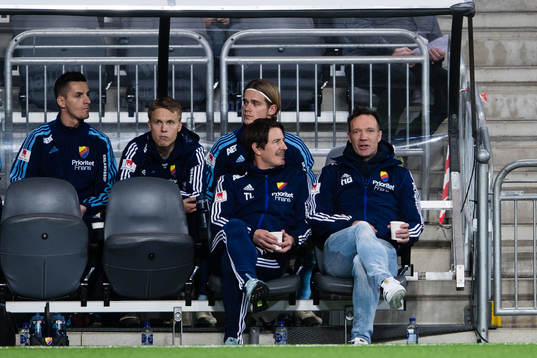 Djurgårdens båda tränare Thomas Lagerlöf och Kim