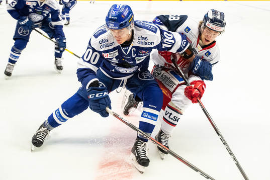 Leksands Martin Karlsson   och Västerviks Kim Johansson
