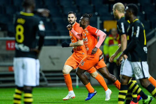 AFC Eskilstunas Samuel Nnamani jublar