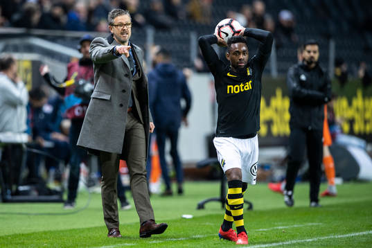 s tränare Rikard Norling och AIK:s Heradi Rashidi
