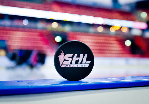 Matchpucken med texten SHL SM slutspel 2019
