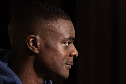 Ken Sema of the Swedish national football team at a press