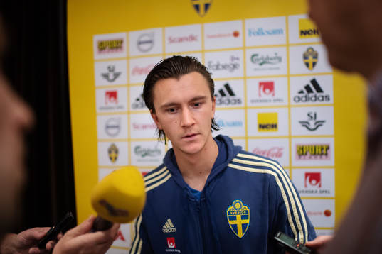 Kristoffer Olsson of the Swedish national football team at