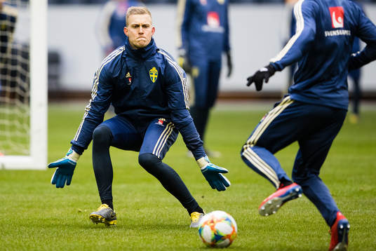 Goalkeeper Karl-Johan Johnsson of Sweden