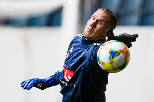 Goalkeeper Robin Olsen of Sweden