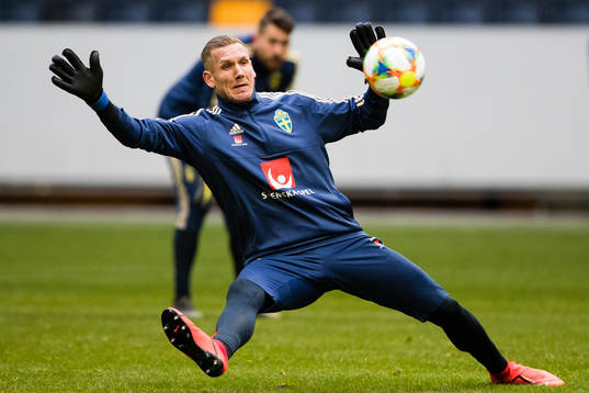 Goalkeeper Robin Olsen of Sweden