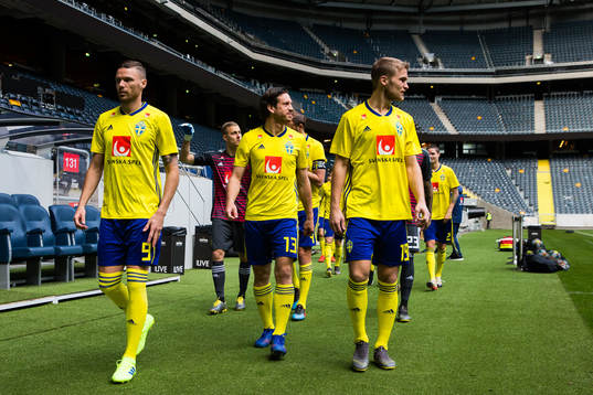 Marcus Berg, Gustav Svensson and Sebastian Andersson of the