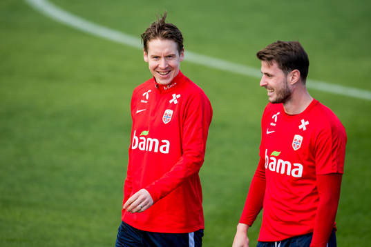 Stefan Johansen and Håvard Nordtveit of Norway