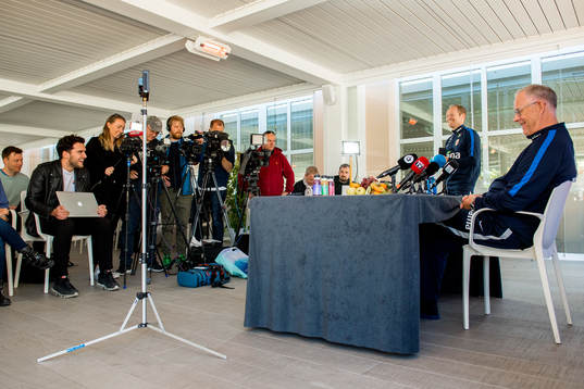 Lars Lagerbäck, head coach of Norway