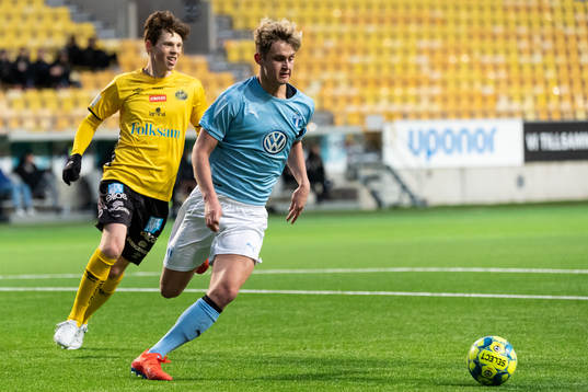 Malmö FF´s Noel Hansson och Elfsborgs Jesper Sandberg
