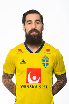 Jimmy Durmaz of the Swedish national football team poses