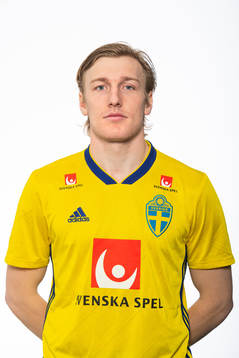 Emil Forsberg of the Swedish national football team poses