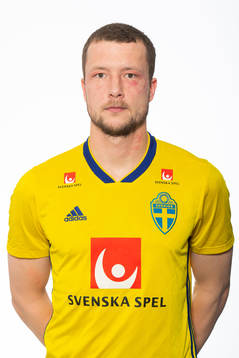 Jakob Johansson of the Swedish national football team poses