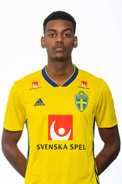 Alexander Isak of the Swedish national football team poses