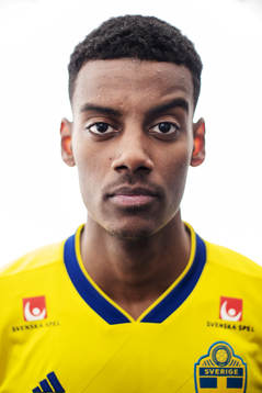 Alexander Isak of the Swedish national football team poses