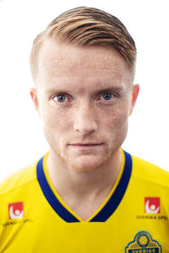Sam Larsson of the Swedish national football team poses for