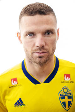 Marcus Berg of the Swedish national football team poses for