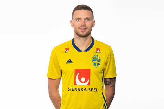 Marcus Berg of the Swedish national football team poses for