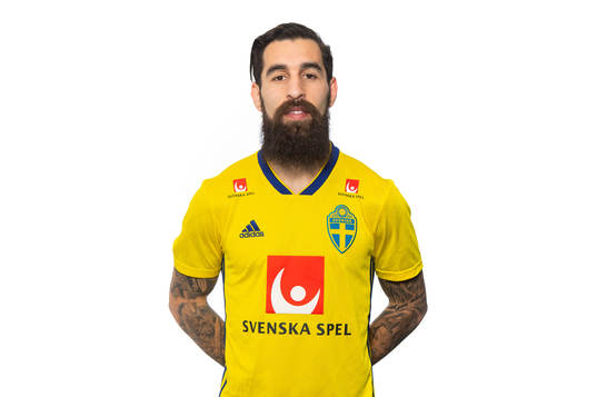 Jimmy Durmaz of the Swedish national football team poses