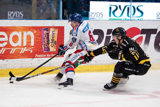 under ishockeymatchen i Hockeyallsvenska finalen mellan AIK