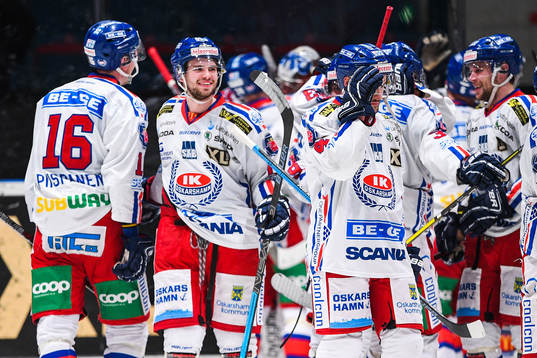 Oskarshamns spelare jublar