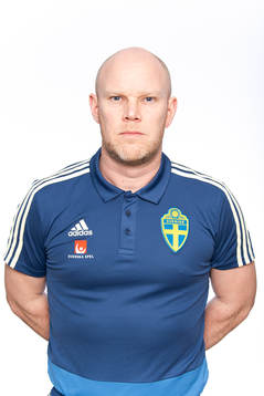 Tränare Kenneth Öberg i P18-landslaget