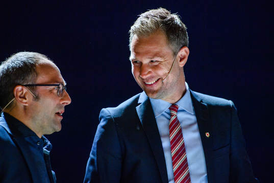 Helsingborgs tränare Per-Ola Ljung och Kalmar tränare
