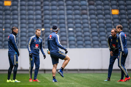 Mikael Lustig, Sebastian Larsson and Andreas Granqvist of