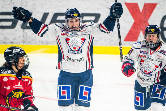 Linköpings och Pernilla Winberg jublar