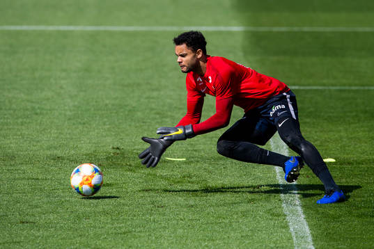 Goalkeeper Sten Grytebust of Norway