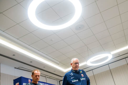 Lars Lagerbäck, head coach of Norway